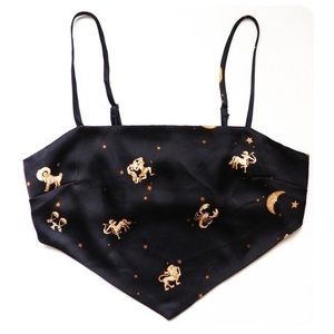 Forever 21 Astrology/ Zodiac/ Celestial Bandana Crop Top